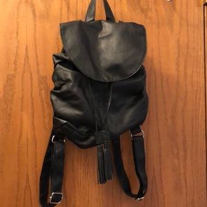 Black fashionable mini backpack